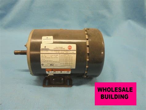 Emerson T12s2a 3 Phase Motor56 Frame12 Hp1725 Rpm115 Sf60 Hz208