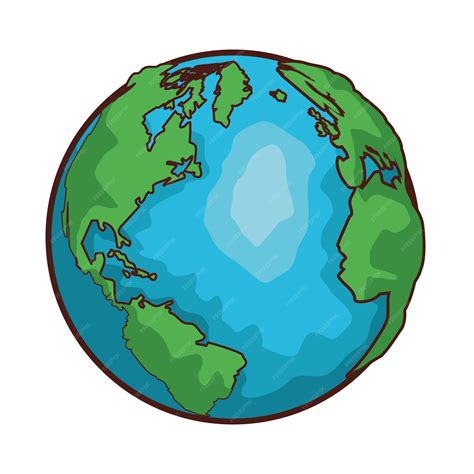 Premium Vector | World map globe cartoon