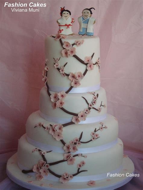 Japanese Wedding Cake - Decorated Cake by - CakesDecor