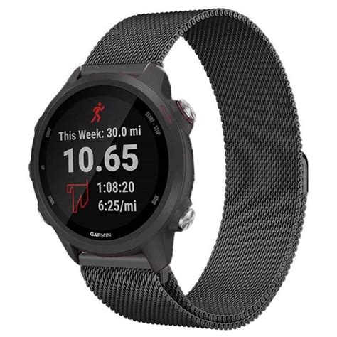 Köp Milanese Magnetiskt armband Svart GARMIN Forerunner 245 245 Music