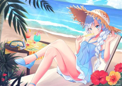 Summer Weiss At The Beach Umi Pepo R Rwby