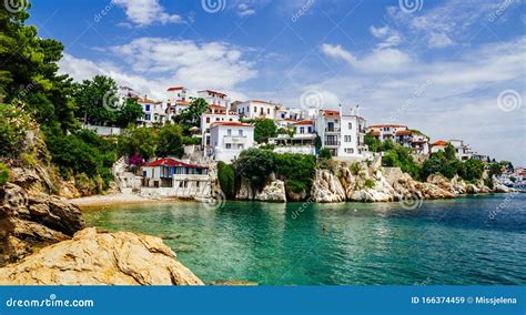 Old Town View Of Skiathos Island Sporades Greece Stock Image Image