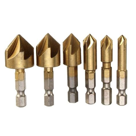 Jual Mata Bor 6 Pcs 6 19mm Drill Bit Countersink Alumunium HSS Plat