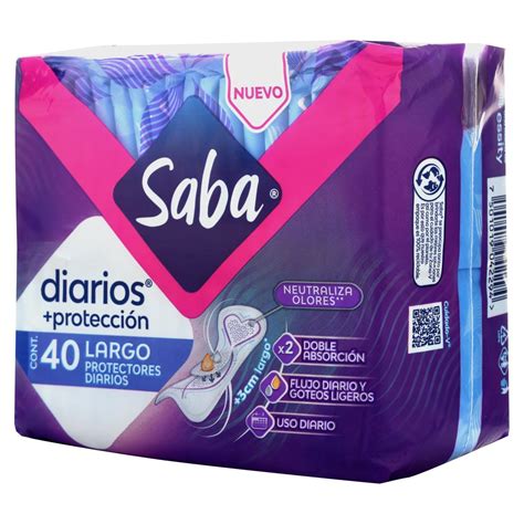 Protectores Diarios Saba Largos 40 Piezas DelSol