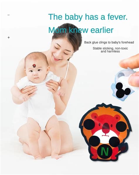 H Spot Baby Forehead Temperature Measuring Stickers Baby Forehead