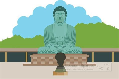 the great buddha of kamakura japan clipart - Classroom Clip Art