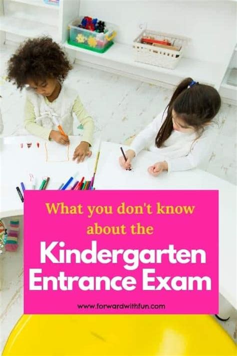 What To Expect At Your Kindergarten Entrance Exam Forward With Fun