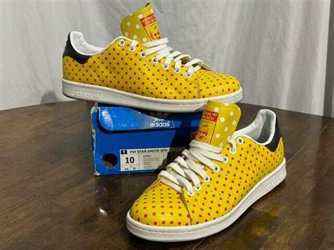 Rare Adidas Pw Stan Smith Spd Sizeus Leather Yellow Red Polka Dot