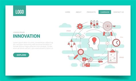 Premium Vector Innovation Concept With Circle Icon For Website Template