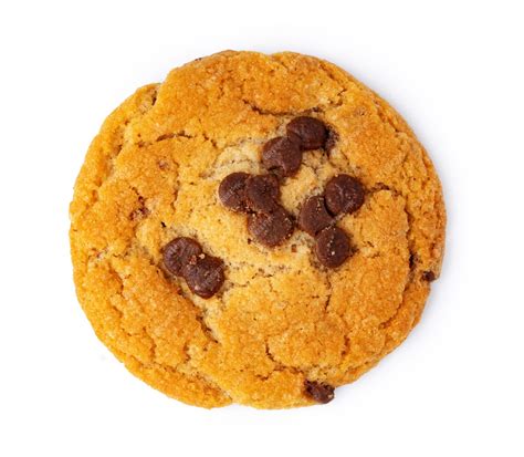 premium photo close   chocolate chip cookie isolated  white