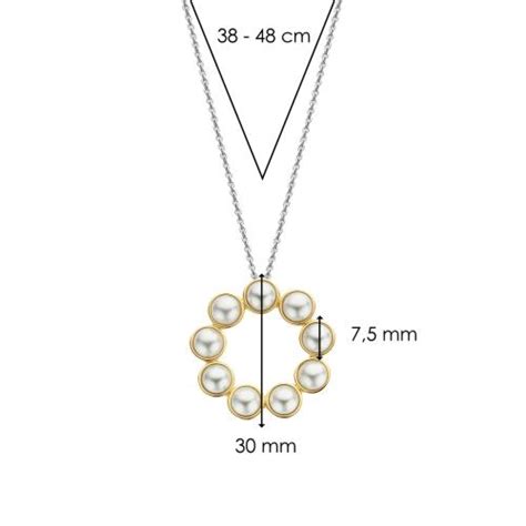 Collier Femme Ti Sento 34008YP 42 Argent plaqué or sur Bijourama