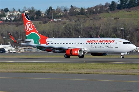 Kenya Airways 5y Cyc Boeing 737 800 At Kbfi In 2021 Boeing 737 Boeing Kenya