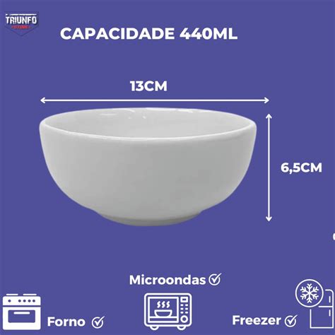 Cumbuca De Porcelana Branca Ml Para Servir Caldos Sopas A A