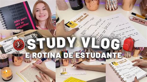 Study Vlog Rotina De Estudante Planejamento Resumo Leitura E