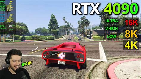 RTX 4090 GTA 5 At 4K 8K 16K Ultra Very High Low Settings YouTube