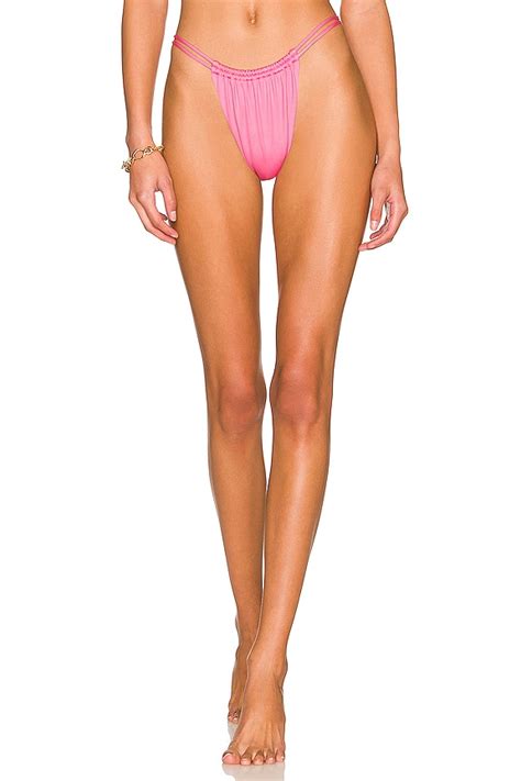 Monica Hansen Beachwear Money Maker String Bikini Bottom In Pink