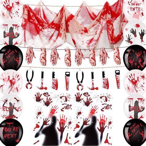 Amazon Barydat Pcs Bloody Halloween Party Decorations Set