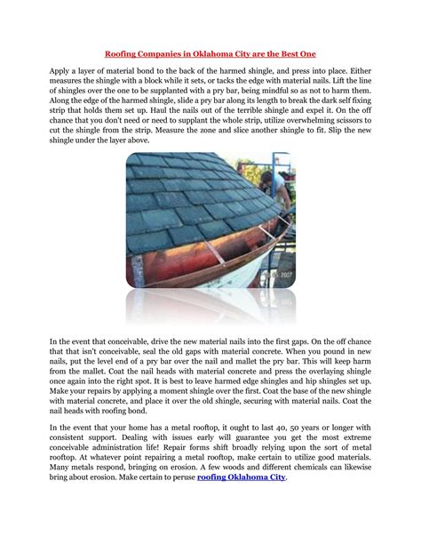 Roofing Companies In Oklahoma City Are The Best One By Fred Lydick Issuu