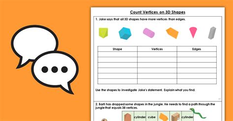 Properties Of Shape Year 2 Count Vertices On 3d Shapes Discussion Problems Classroom Secrets