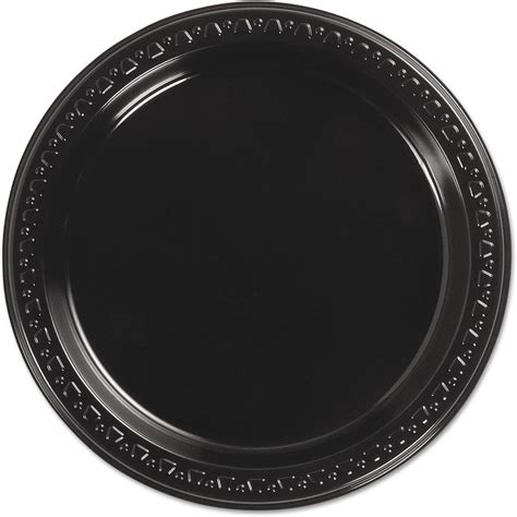 Amazon Chinet Heavyweight Plastic Plates Diameter Black