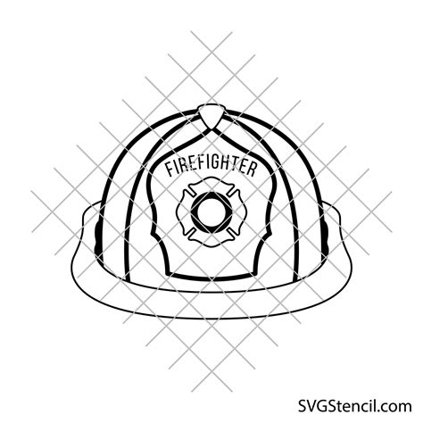 Firefighter Hat Svg Fireman Helmet Svg Fireman Hat Svg Svgstencil