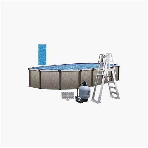 Epic 15 X 30 X 52 Oval Above Ground Pool Package Clean Blue