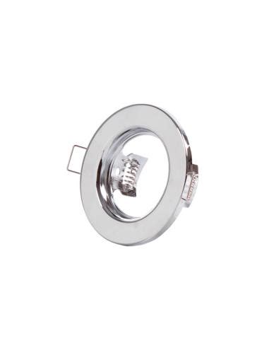 Aro Foco Downlight Circular Sara Acero 81mm Cromado