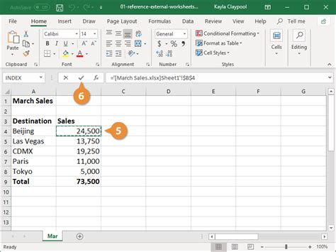 Excel Reference Another Sheet Customguide