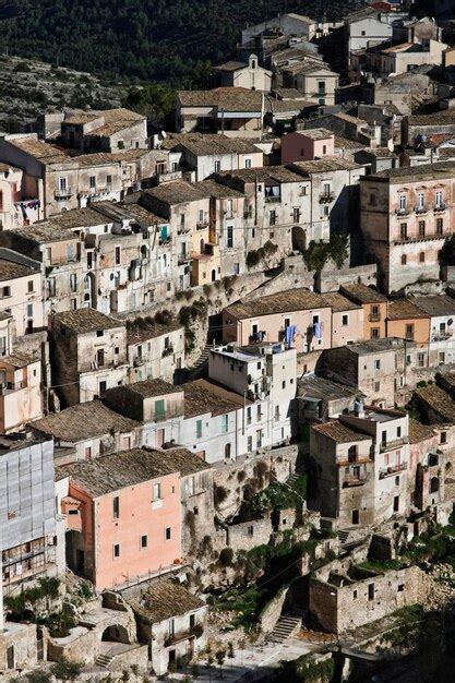 Italie Sicile Ragusa Ibla Vue Sur La Ville Baroque Photo Premium