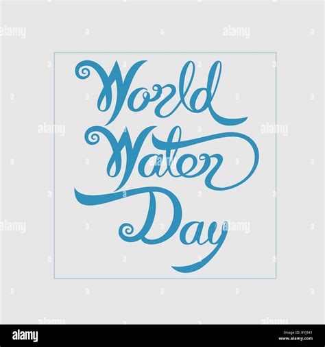 Blue World Water Day Typographical Design Elements World Water Day Icon