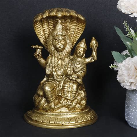 Buy Artvarko Lakshmi Narasimha Murti Brass Vishnu Laxmi Narayan