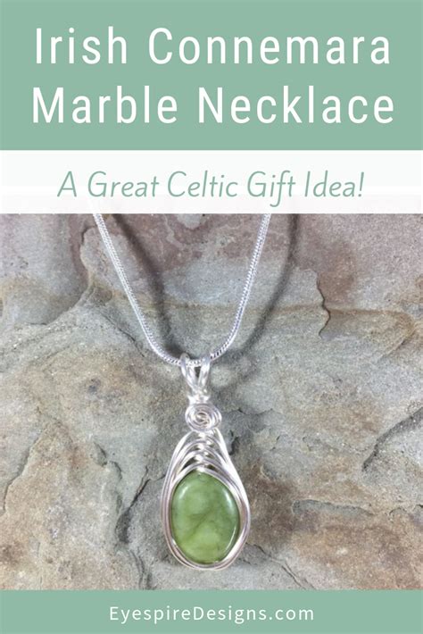 Irish Connemara Marble Necklace For Women Connemara Marble Pendant