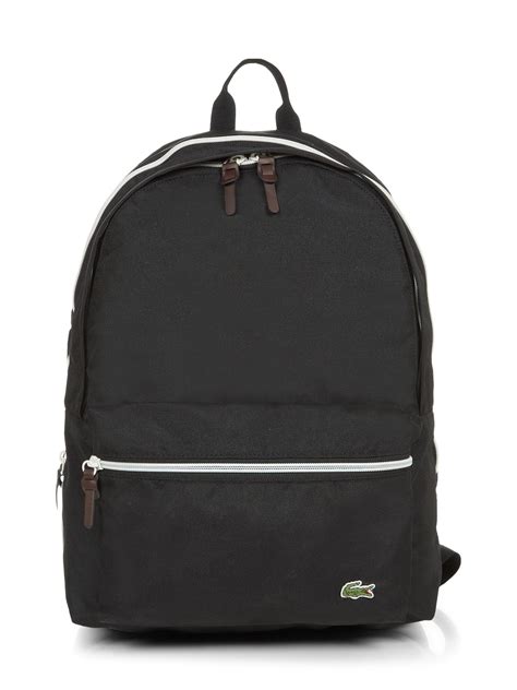 Lacoste Plain Backpack in Black for Men | Lyst