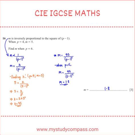 Cie Igcse Maths 0580 21 M J 20 Solved Past Paper Question 16