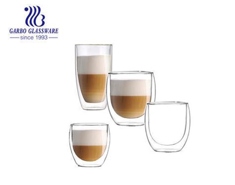 Europe Style Hot Sale Borosilicate Double Wall Cappucino Glass Cups