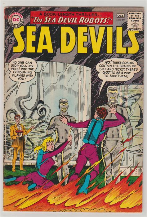 Sea Devils Vol Silver Age Comic Book Fn October Dc