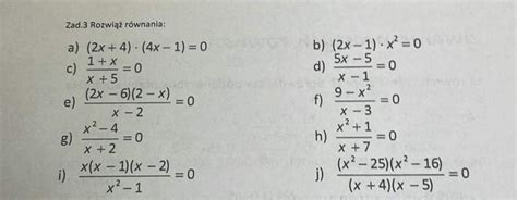 Witam Potrzebuje Pomocy Z Matematyki Zadanie Za Czone Na Zdj Ciu