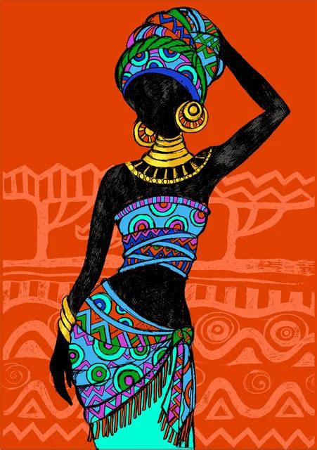 African Women Tribal Paint