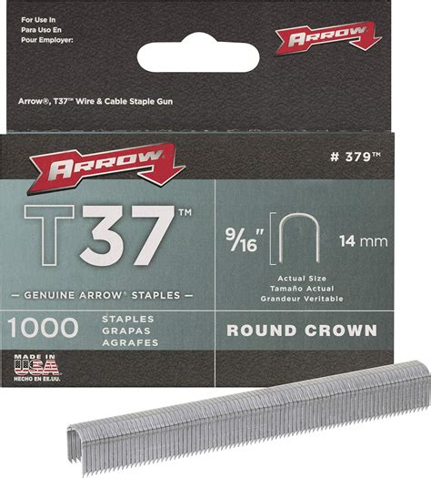 Amazon.com: Arrow 379 Genuine T37 9/16 Staples, 1,000-Pack : Office