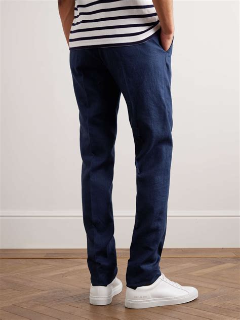 INCOTEX Slim Fit Linen Trousers For Men MR PORTER