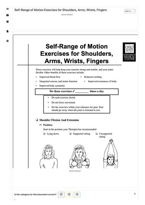 Upper Extremity Range Of Motion Exercises