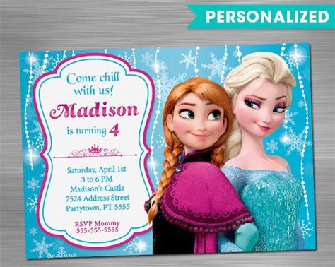 Free 10 Cool Frozen Invitation Designs In Psd Ai Indesign Ms