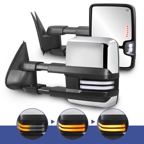 Chrome Power Heated Tow Mirrors For 2003 2007 Chevy Silverado Tahoe Mostplus