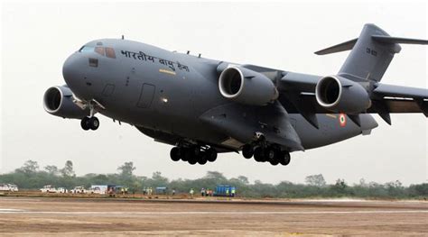 Indian Air Force Boeing C Globemaster Iii Landing Off