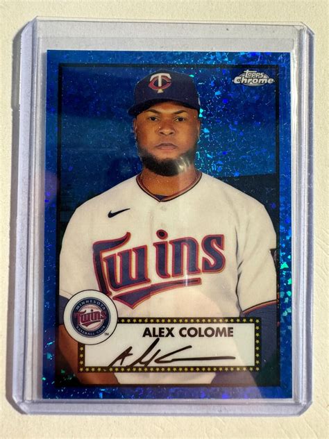 K Topps Chrome Anniversary Blue Mini Diamond Alex