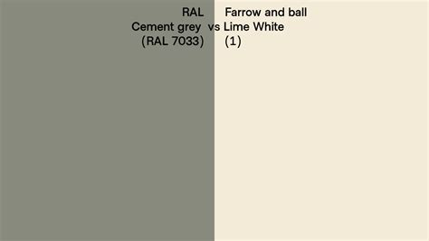 Ral Cement Grey Ral 7033 Vs Farrow And Ball Lime White 1 Side By Side Comparison