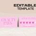 Small Business Loyalty Card Feminine Loyalty Card Editable Punch