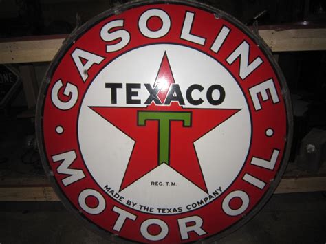 Texaco Original Vintage Porcelain Petroliana Sign Porcelain Signs