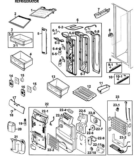 Samsung Refrigerator Parts List And Diagrams