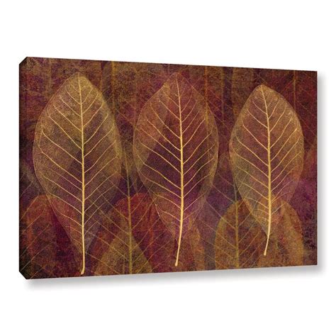 Winston Porter Leaf Gold 5 Graphic Art On Wrapped Canvas Wayfair